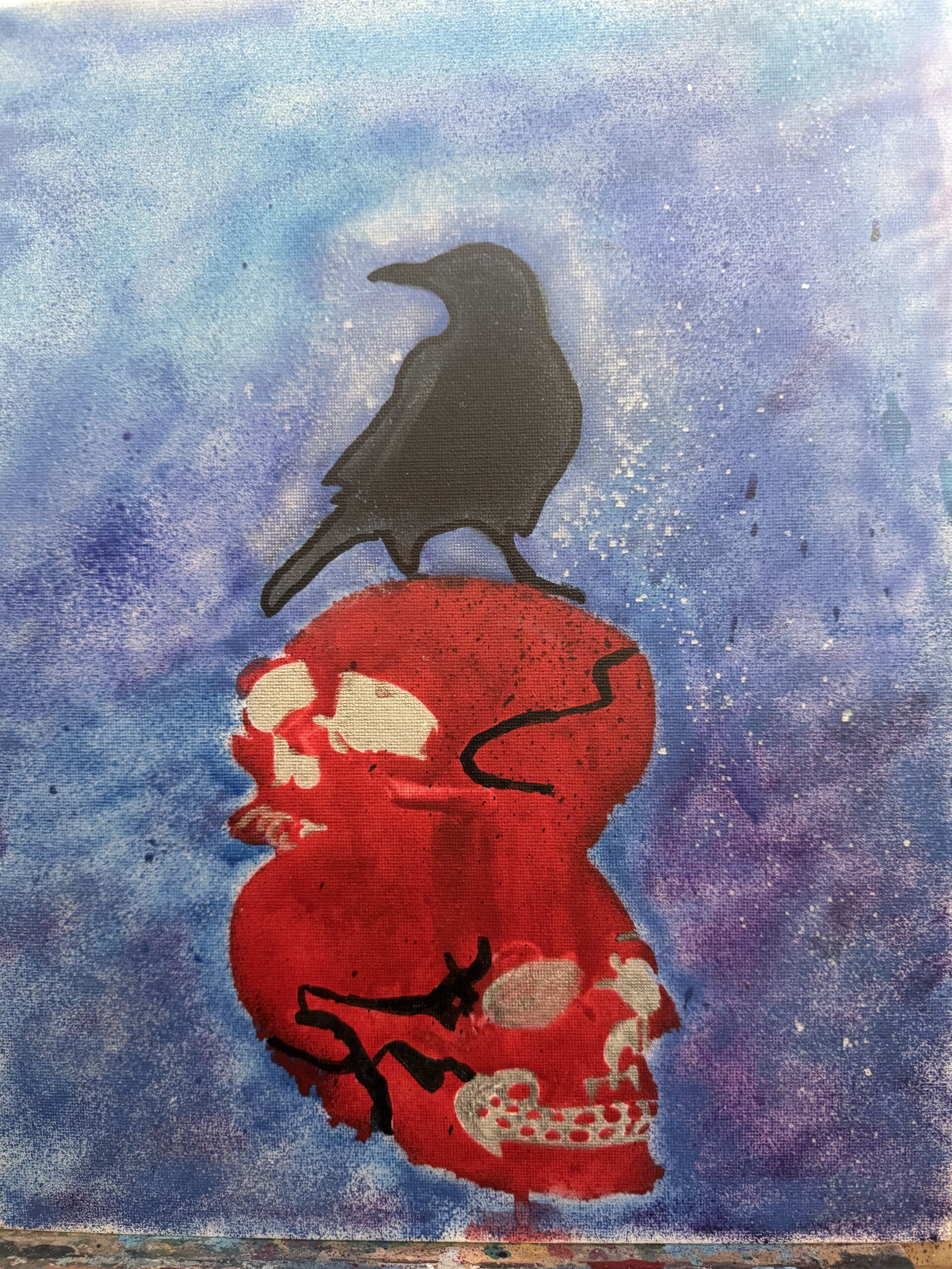 Review of a Crow/Skull Stincil