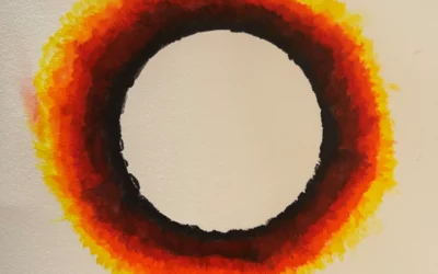 Ring of Fire Watercolor Painting Inspired by Johnny Cash